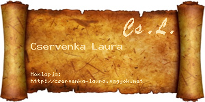 Cservenka Laura névjegykártya